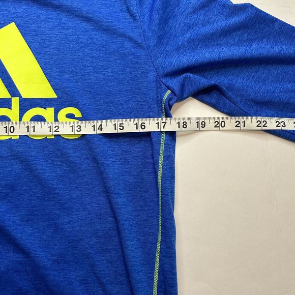 Adidas Boys ClimaLite Logo Screen Print Pullover Lightweight Hoodie size L 14/16 - Picture 5 of 7